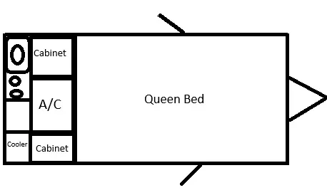 13' 2016 Little Guy Silver Shadow 5X10 BASIC Floorplan