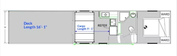 44' 2022 Genesis Supreme RV Overnighter Toy Hauler 4016FS w/Generator  - Toy Hauler Floorplan