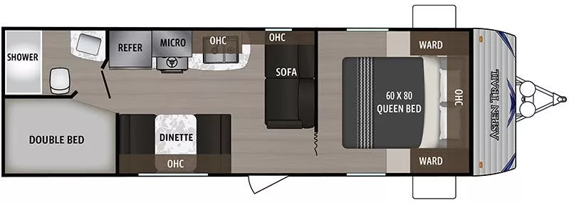 29' 2019 Dutchmen Aspen Trail Le 25BH Floorplan