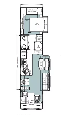 39' 2005 Newmar Kountry Star 3908 330hp Cummins w/2 Slides Floorplan