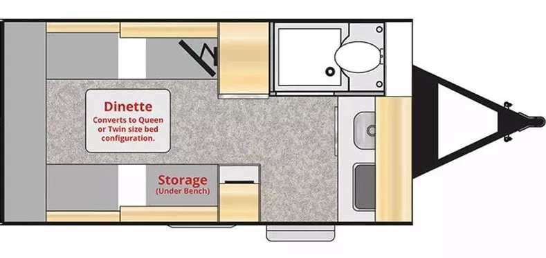 17' 2019 Liberty Outdoors Little Guy Series MINI MAX Floorplan