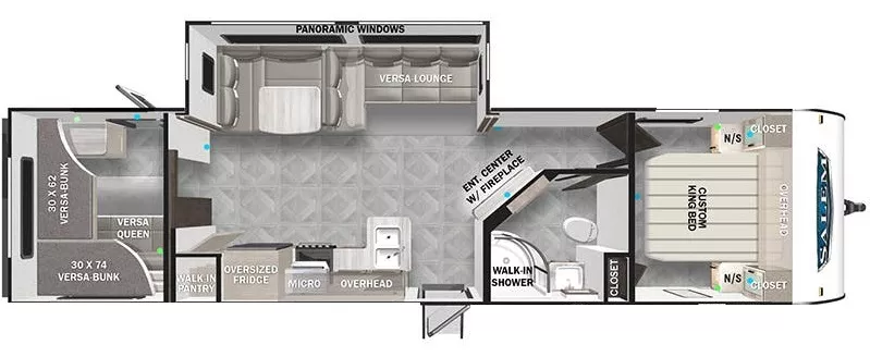36' 2023 Forest River Salem 29VBUD w/Slide - Bunk House Floorplan