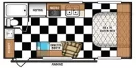 23' 2020 Riverside RV Retro 189 Floorplan