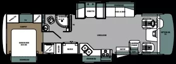34' 2014 Forest River Georgetown 328TS w/3 Slides Floorplan