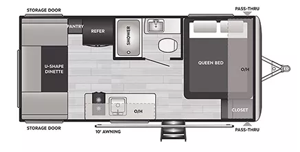20' 2024 Keystone Springdale 1750RD Floorplan