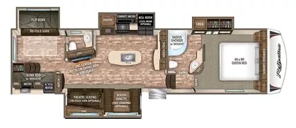 36' 2018 Grand Design Reflection 311BHS w/4 Slides - Bunk House Floorplan