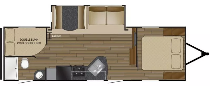 32' 2017 Heartland Pioneer 270BH w/Slide - Bunk House Floorplan