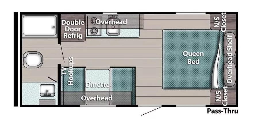 21' 2021 Gulf Stream Innsbruck Super Lite 189DD Floorplan