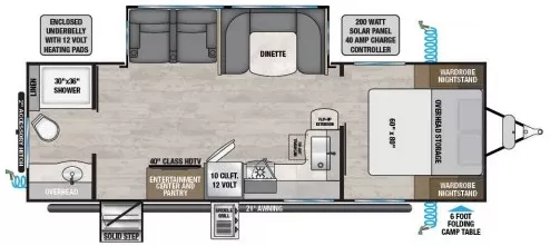 30' 2024 Alliance RV Delta 262RB w/Slide Floorplan