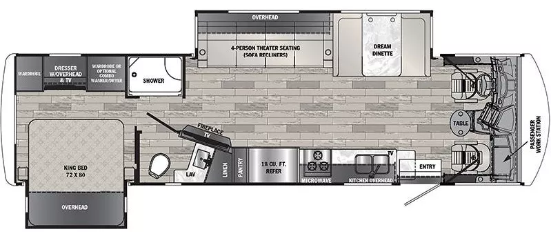 35' 2021 Forest River Georgetown Gt5 31L5 w/2 Slides Floorplan