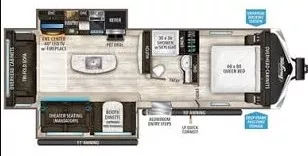 34' 2020 Grand Design Imagine 2970RL w/2 Slides Floorplan