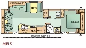 33' 2009 Jayco Jay Flight G2 29RLS w/Slide Floorplan