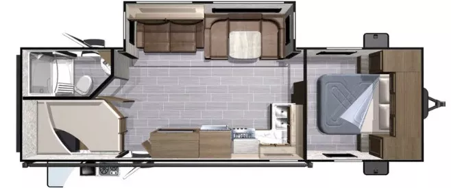 28' 2018 Highland RV Silver Star 2802BH w/Slide - Bunk House Floorplan