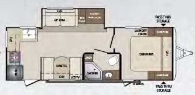 30' 2018 Keystone Bullet Ultra Lite 248RKS w/Slide Floorplan