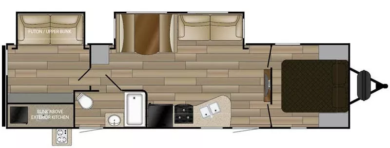 36' 2018 Cruiser RV Mpg Ultra Lite 3100BH w/2 Slides Floorplan