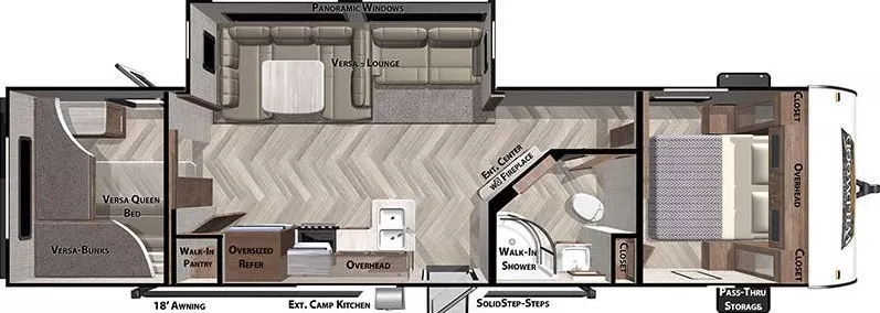 36' 2021 Forest River Salem 29VBUD w/Slide - Bunk House Floorplan