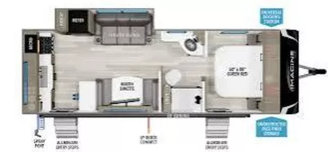 29' 2024 Grand Design Imagine 23LDE w/Slide Floorplan