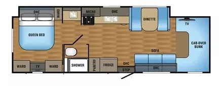 31' 2017 Jayco Greyhawk 30X w/Slide Floorplan