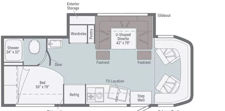 24' 2011 Itasca Navion 24J w/Slide Floorplan