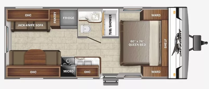 25' 2022 Jayco Jay Flight Slx Rocky Mtn 212 QBW Floorplan