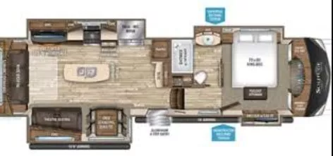 40' 2017 Grand Design Solitude 384GK Floorplan