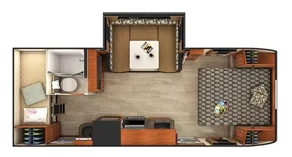 25' 2019 Lance 2185 w/Slide - Bunk House Floorplan
