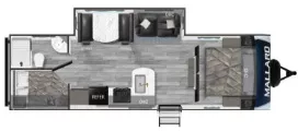 32' 2021 Heartland Mallard Ultra Light M26 w/Slide - Bunk House Floorplan