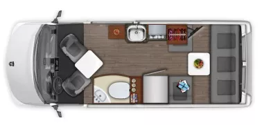 21' 2019 Roadtrek SIMPLICITY Floorplan