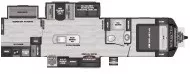 38' 2022 Keystone Sprinter 341BIK w/3 Slides - Bunk House Floorplan