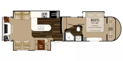 39' 2015 Heartland Elkridge 34TSRE w/3 Slides Floorplan