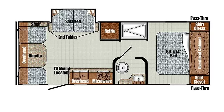 26' 2021 Gulf Stream Vintage Crusier 23RSS w/Slide Floorplan
