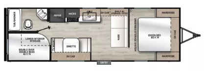 30' 2021 Forest River Coachmen Catalina Summit 261BHS Floorplan