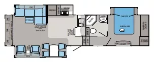 38' 2013 Jayco Eagle Premier 351RLTS w/3 Slides Floorplan