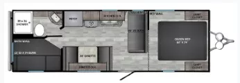 29' 2020 Crossroads Zinger Lite 252BH Floorplan