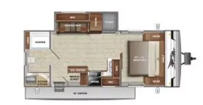 28' 2022 Jayco Jayflight 240RBS w/Slide Floorplan