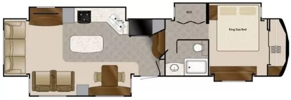 41' 2020 Drv Mobile Suites 40KSSB4 w/4 Slides & Generator Floorplan