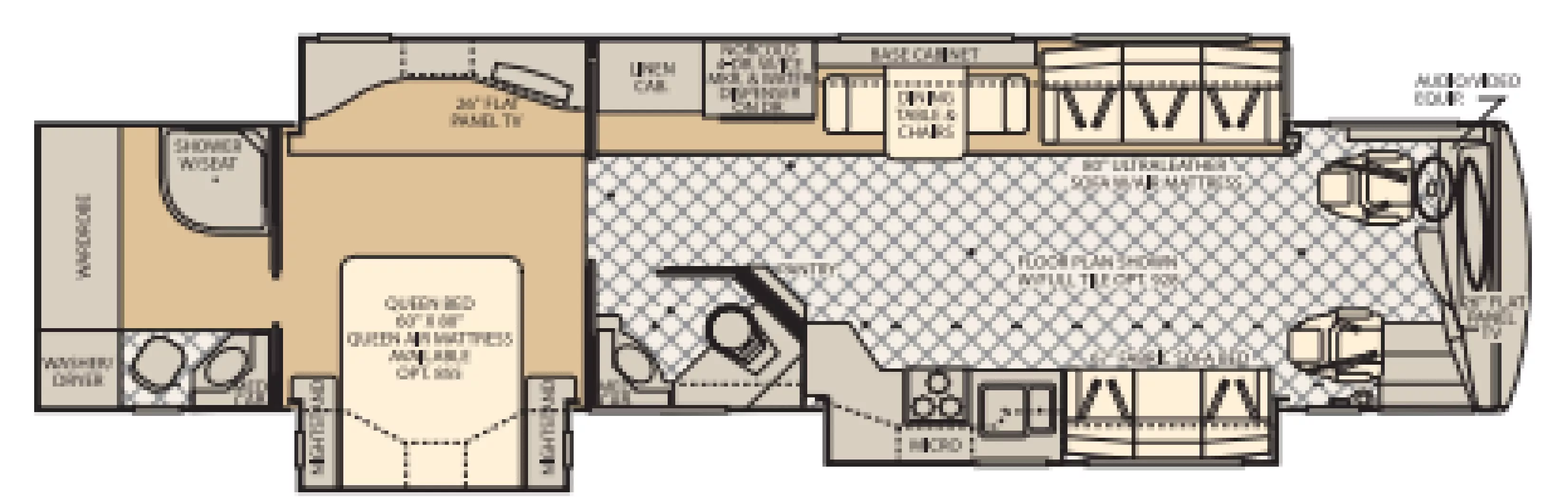 43' 2008 Fleetwood American Tradition 42F 425hp Cummins Floorplan