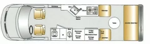 22' 2005 Pleasure-Way Pleasure Way PLATEAU-TS Floorplan