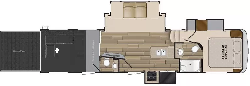 39' 2017 Heartland Road Warrior 362 w/4 Slides & Generator  - Toy Hauler Floorplan