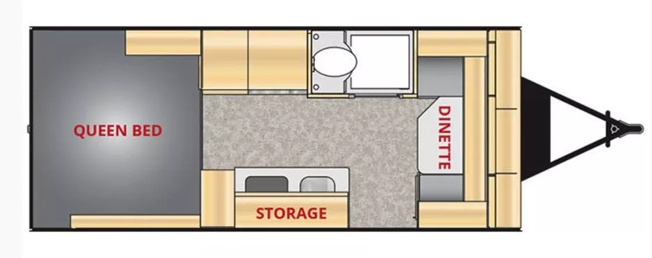 21' 2021 Xtreme Outdoors Little Guy MAX ROUGH RYDER Floorplan