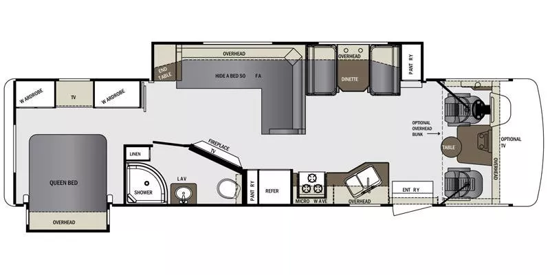 34' 2016 Forest River Georgetown 335DS w/2 Slides Floorplan