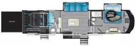 40' 2021 Heartland Cyclone 3413 w/3 Slides & Generator  - Toy Hauler Floorplan