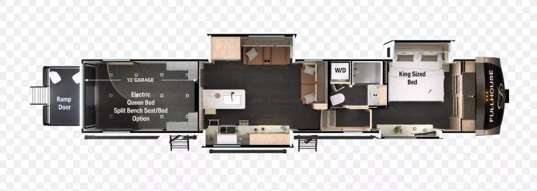 45' 2021 Drv Full House MX450 w/4 Slides & Generator  - Toy Hauler Floorplan