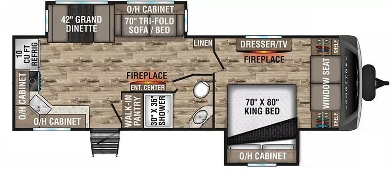 31' 2023 Venture RV Sporttrek Touring Edition 272VRK w/2 Slides Floorplan