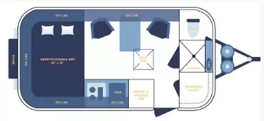17' 2025 Casita DELUXE FREEDOM Floorplan