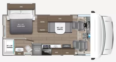 25' 2025 Jayco Redhawk SE 22C w/Slide Floorplan