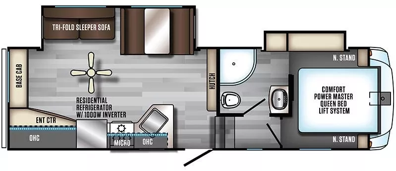 30' 2017 Forest River Cherokee Arctic Wolf 255DRL4 w/2 Slides Floorplan