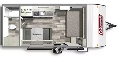 22' 2023 Dutchmen Coleman Lantern 17R Floorplan