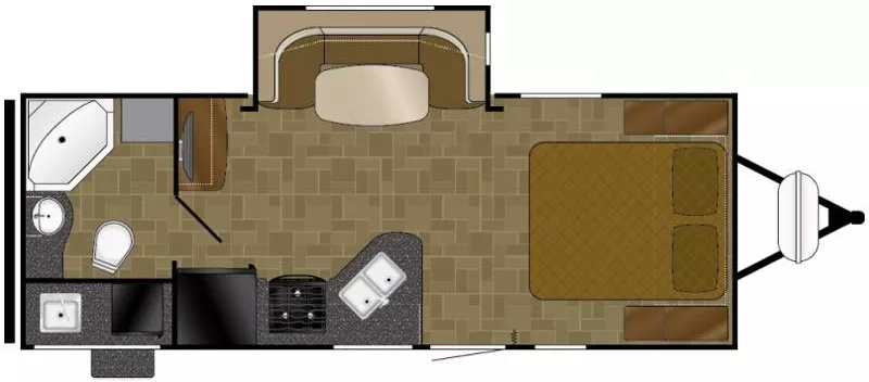 27' 2016 Heartland North Trail 22RBK w/Slide Floorplan