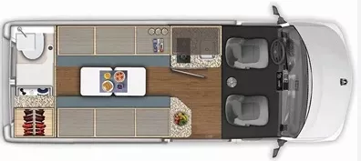19' 2018 Hymer Carado BANFF Floorplan